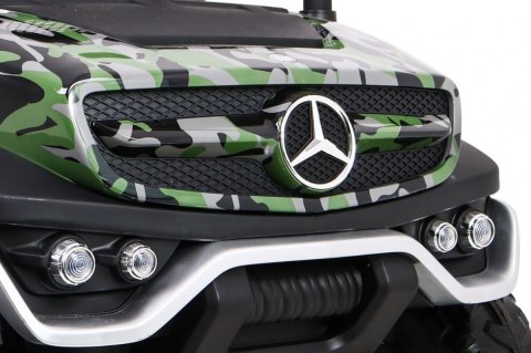 Mercedes Benz Unimog dla dzieci Lakier Moro + Napęd 4x4 + Pilot + Bagażnik + Wolny Start + Radio MP3 + LED Mercedes Benz Unimog dla dzieci Lakier Moro + Napęd 4x4 + Pilot + Bagażnik + Wolny Start + Radio MP3 + LED