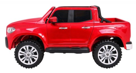 Mercedes Benz X-Class dla dzieci Lakier Czerwony + Pilot + Napęd 4x4 + MP4 + Bagażnik + EVA Mercedes Benz X-Class dla dzieci Lakier Czerwony + Pilot + Napęd 4x4 + MP4 + Bagażnik + EVA