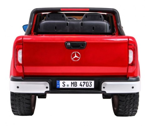 Mercedes Benz X-Class dla dzieci Lakier Czerwony + Pilot + Napęd 4x4 + MP4 + Bagażnik + EVA Mercedes Benz X-Class dla dzieci Lakier Czerwony + Pilot + Napęd 4x4 + MP4 + Bagażnik + EVA