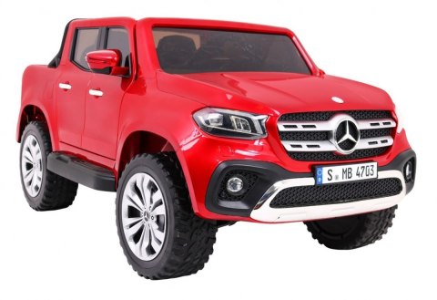 Mercedes Benz X-Class dla dzieci Lakier Czerwony + Pilot + Napęd 4x4 + MP4 + Bagażnik + EVA Mercedes Benz X-Class dla dzieci Lakier Czerwony + Pilot + Napęd 4x4 + MP4 + Bagażnik + EVA
