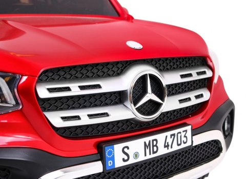 Mercedes Benz X-Class dla dzieci Lakier Czerwony + Pilot + Napęd 4x4 + MP4 + Bagażnik + EVA Mercedes Benz X-Class dla dzieci Lakier Czerwony + Pilot + Napęd 4x4 + MP4 + Bagażnik + EVA