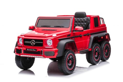 Mercedes G63 AMG Autko na akumulator Czerwony + Pilot + 6 kół EVA + Wolny Start + MP3 LED Mercedes G63 AMG Autko na akumulator Czerwony + Pilot + 6 kół EVA + Wolny Start + MP3 LED