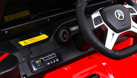 Mercedes G63 AMG Autko na akumulator Czerwony + Pilot + 6 kół EVA + Wolny Start + MP3 LED Mercedes G63 AMG Autko na akumulator Czerwony + Pilot + 6 kół EVA + Wolny Start + MP3 LED