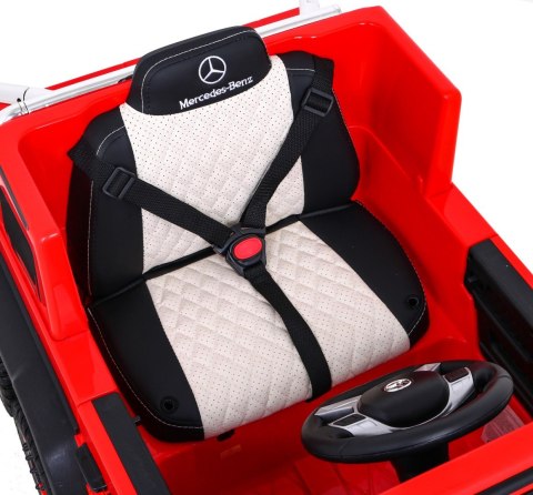 Mercedes G63 AMG Autko na akumulator Czerwony + Pilot + 6 kół EVA + Wolny Start + MP3 LED Mercedes G63 AMG Autko na akumulator Czerwony + Pilot + 6 kół EVA + Wolny Start + MP3 LED