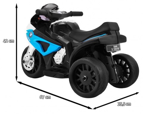 Motor BMW S1000 RR Mini na akumulator dla dzieci Niebieski + 3 koła + Dźwięki + LED Motor BMW S1000 RR Mini na akumulator dla dzieci Niebieski + 3 koła + Dźwięki + LED