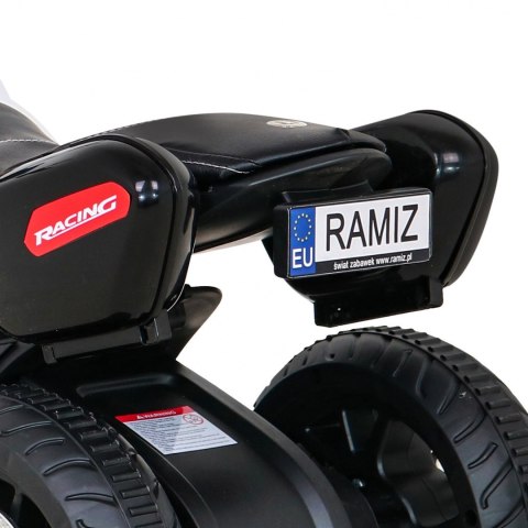 Motorek Fast Tourist na akumulator dla dzieci Biały + Audio + Światła + Ekoskóra Motorek Fast Tourist na akumulator dla dzieci Biały + Audio + Światła + Ekoskóra