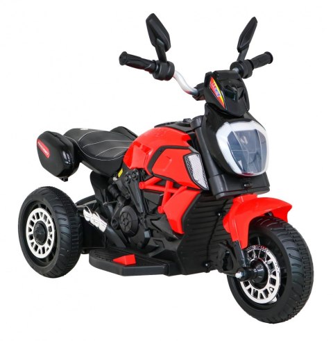 Motorek Fast Tourist na akumulator dla dzieci Czerwony + Audio + Światła + Ekoskóra Motorek Fast Tourist na akumulator dla dzieci Czerwony + Audio + Światła + Ekoskóra
