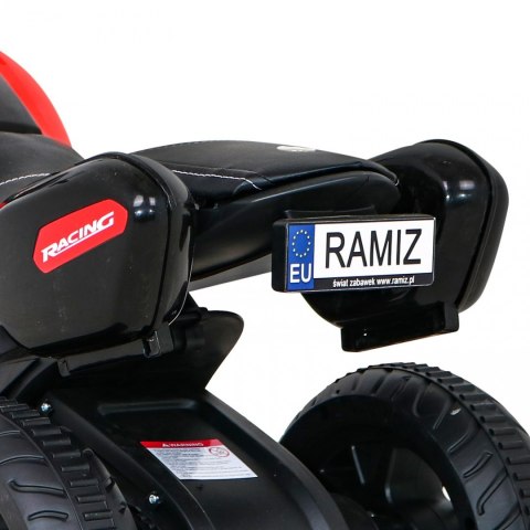 Motorek Fast Tourist na akumulator dla dzieci Czerwony + Audio + Światła + Ekoskóra Motorek Fast Tourist na akumulator dla dzieci Czerwony + Audio + Światła + Ekoskóra