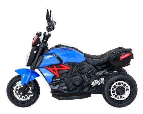 Motorek Fast Tourist na akumulator dla dzieci Niebieski + Audio + Światła + Ekoskóra Motorek Fast Tourist na akumulator dla dzieci Niebieski + Audio + Światła + Ekoskóra