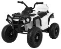 Quad ATV Air na akumulator dla dzieci Biały + Koła pompowane + Radio MP3 + Wolny Start Quad ATV Air na akumulator dla dzieci Biały + Koła pompowane + Radio MP3 + Wolny Start