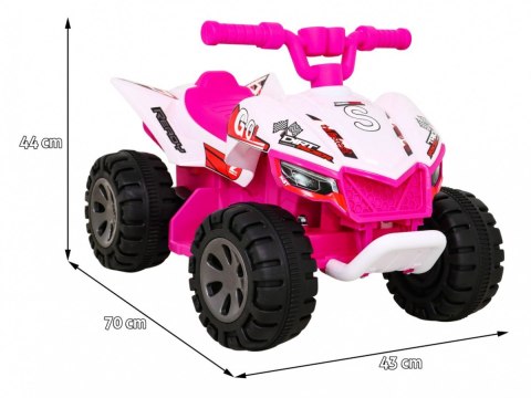 Quad The Fastest na akumulator dla dzieci Różowy + Silnik 25W Quad The Fastest na akumulator dla dzieci Różowy + Silnik 25W