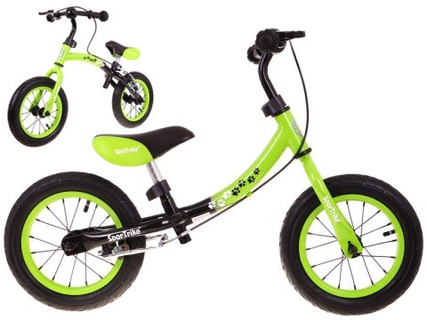Rowerek biegowy dla dzieci Boomerang SporTrike Zielony Nauki jazdy + Zmienny układ ramy Rowerek biegowy dla dzieci Boomerang SporTrike Zielony Nauki jazdy + Zmienny układ ramy