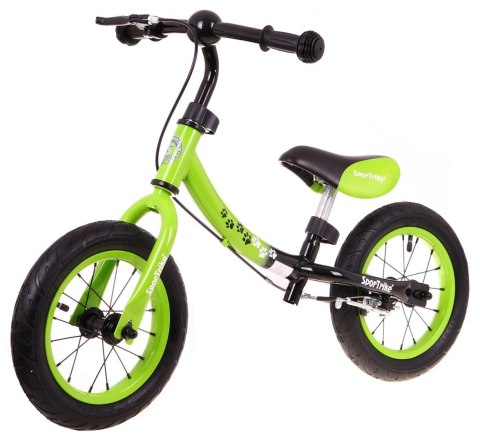 Rowerek biegowy dla dzieci Boomerang SporTrike Zielony Nauki jazdy + Zmienny układ ramy Rowerek biegowy dla dzieci Boomerang SporTrike Zielony Nauki jazdy + Zmienny układ ramy