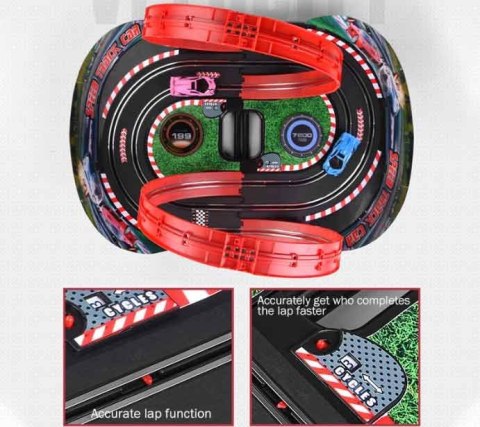 Składany tor wyścigowy Track Speed dla dzieci 6+ Sterowane autka + interaktywne efekty Składany tor wyścigowy Track Speed dla dzieci 6+ Sterowane autka + interaktywne efekty