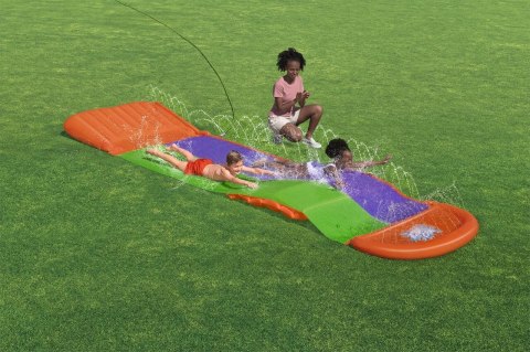 Ślizg wodny SplashCoaster dla 2 dzieci 3+ BESTWAY Tor 488cm + Spryskiwacze + Rampa Ślizg wodny SplashCoaster dla 2 dzieci 3+ BESTWAY Tor 488cm + Spryskiwacze + Rampa