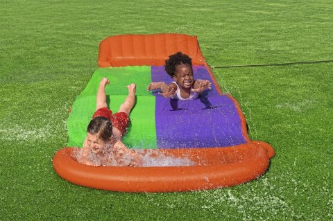 Ślizg wodny SplashCoaster dla 2 dzieci 3+ BESTWAY Tor 488cm + Spryskiwacze + Rampa Ślizg wodny SplashCoaster dla 2 dzieci 3+ BESTWAY Tor 488cm + Spryskiwacze + Rampa