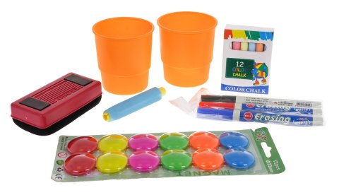Tablica 2w1 magnetyczno-kredowa dla dzieci 3+ Akcesoria + Regulacja wysokości + Taboret + Półka + Pisaki Kreda Tablica 2w1 magnetyczno-kredowa dla dzieci 3+ Akcesoria + Regulacja wysokości + Taboret + Półka + Pisaki Kreda