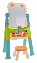 Tablica 2w1 magnetyczno-kredowa dla dzieci 3+ Akcesoria + Regulacja wysokości + Taboret + Półka + Pisaki Kreda Tablica 2w1 magnetyczno-kredowa dla dzieci 3+ Akcesoria + Regulacja wysokości + Taboret + Półka + Pisaki Kreda
