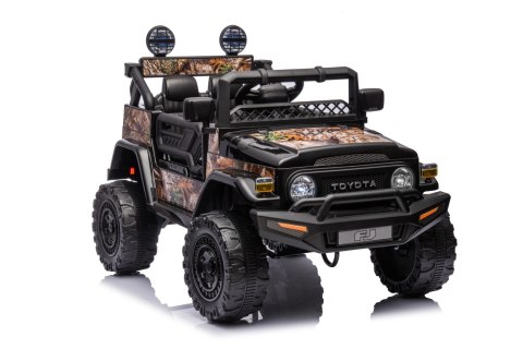 Toyota FJ Cruiser dla dzieci Czarny Liście + Pilot + Napęd 4x4 + Audio LED + EVA + Wolny Start Toyota FJ Cruiser dla dzieci Czarny Liście + Pilot + Napęd 4x4 + Audio LED + EVA + Wolny Start