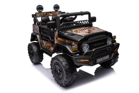 Toyota FJ Cruiser dla dzieci Czarny Liście + Pilot + Napęd 4x4 + Audio LED + EVA + Wolny Start Toyota FJ Cruiser dla dzieci Czarny Liście + Pilot + Napęd 4x4 + Audio LED + EVA + Wolny Start