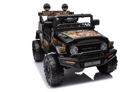 Toyota FJ Cruiser dla dzieci Czarny Liście + Pilot + Napęd 4x4 + Audio LED + EVA + Wolny Start Toyota FJ Cruiser dla dzieci Czarny Liście + Pilot + Napęd 4x4 + Audio LED + EVA + Wolny Start