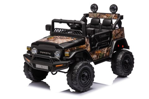 Toyota FJ Cruiser dla dzieci Czarny Liście + Pilot + Napęd 4x4 + Audio LED + EVA + Wolny Start Toyota FJ Cruiser dla dzieci Czarny Liście + Pilot + Napęd 4x4 + Audio LED + EVA + Wolny Start