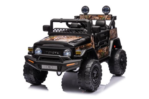 Toyota FJ Cruiser dla dzieci Czarny Liście + Pilot + Napęd 4x4 + Audio LED + EVA + Wolny Start Toyota FJ Cruiser dla dzieci Czarny Liście + Pilot + Napęd 4x4 + Audio LED + EVA + Wolny Start