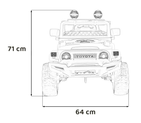 Toyota FJ Cruiser dla dzieci Czarny Liście + Pilot + Napęd 4x4 + Audio LED + EVA + Wolny Start Toyota FJ Cruiser dla dzieci Czarny Liście + Pilot + Napęd 4x4 + Audio LED + EVA + Wolny Start