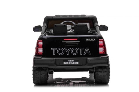 Toyota Hilux na akumulator dla dzieci Czarny + Napęd 4x4 + Pilot + 2 bagażniki + Radio MP3 + LED Toyota Hilux na akumulator dla dzieci Czarny + Napęd 4x4 + Pilot + 2 bagażniki + Radio MP3 + LED