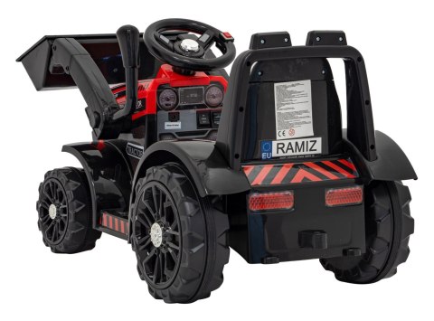 Traktor Spychacz G320 dla najmłodszych dzieci Czerwony + Ruchoma łyżka + Melodie + Klakson + Światła LED Traktor Spychacz G320 dla najmłodszych dzieci Czerwony + Ruchoma łyżka + Melodie + Klakson + Światła LED