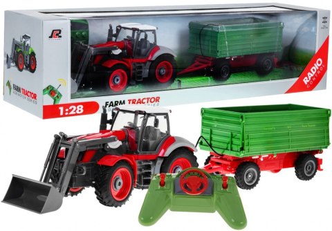 Traktor z koparką i przyczepą dla dzieci 3+ Zdalnie sterowany + Ruchome elementy Czerwono-zielony Traktor z koparką i przyczepą dla dzieci 3+ Zdalnie sterowany + Ruchome elementy Czerwono-zielony