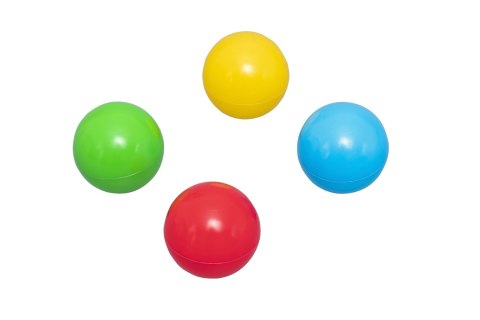 Zestaw 100 Piłeczek Kulek 5,85cm do suchego basenu BESTWAY 4 Kolory + Torba Zestaw 100 Piłeczek Kulek 5,85cm do suchego basenu BESTWAY 4 Kolory + Torba