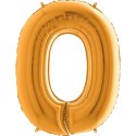 Balon foliowy Cyfra 0 Złota - 102 cm Grabo
