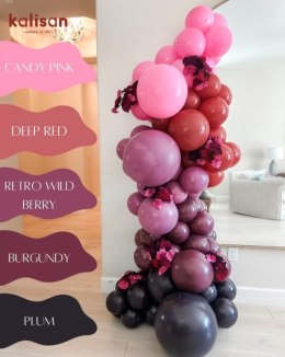 Balony lateksowe Burgundy, bordowy 45cm, 25 szt.