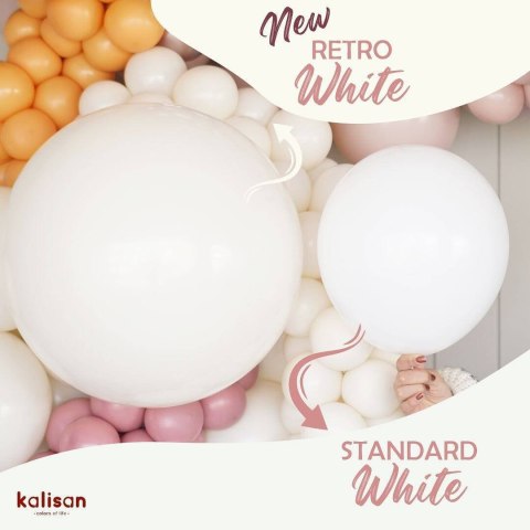 Balony lateksowe Kalisan Retro White, biały, 30cm, 100 szt. Balony lateksowe Kalisan Retro White, biały, 30cm, 100 szt.