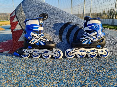 Rolki dla Dzieci Dziecięce Regulowane Niebieskie Solidne KUBISPORT r. 39-42 Rolki dla Dzieci Dziecięce Regulowane Niebieskie Solidne KUBISPORT r. 39-42