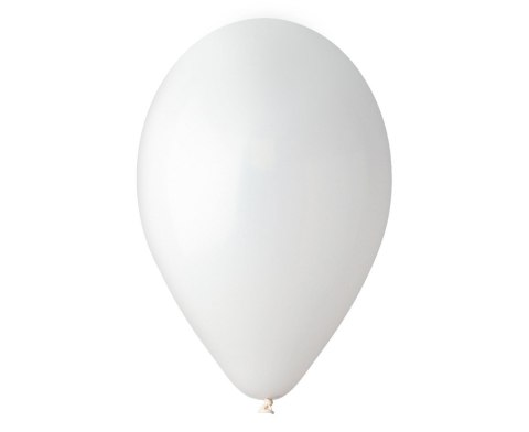 Balony lateksowe pastelowe, Gemar Białe White, 33cm, 50szt. Balony lateksowe pastelowe, Gemar Białe White, 33cm, 50szt.