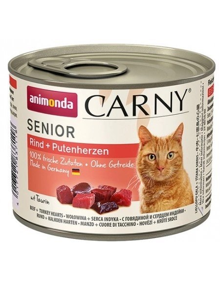 Animonda Cat Carny Senior Wołowina I Serca Indyka 200g Animonda Cat Carny Senior Wołowina I Serca Indyka 200g