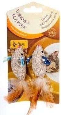 Dingo Zabawka Dla Kota Myszki Organic 2 Sztuki