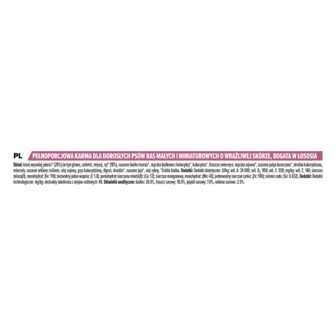 Purina Pro Plan Small & Mini Adult Sensitive Optiderma Łosoś I Ryż 7kg Purina Pro Plan Small & Mini Adult Sensitive Optiderma Łosoś I Ryż 7kg