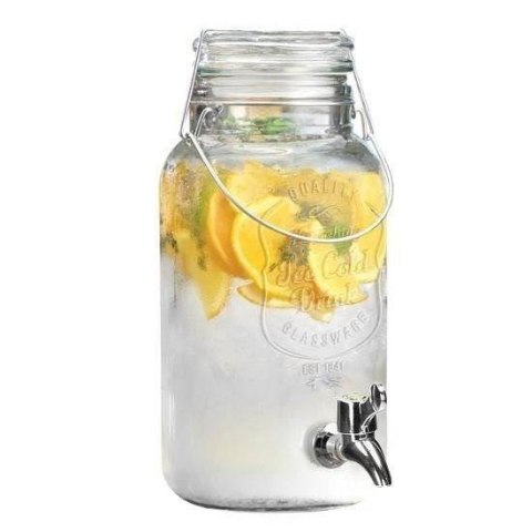 Słój słoik z kranikiem kranem do napojów soku lemoniady wody 4 l Słój słoik z kranikiem kranem do napojów soku lemoniady wody 4 l