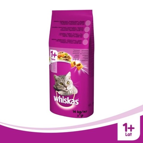 WHISKAS Karma Sucha Dla Kota 1+ Z Wołowiną 14kg WHISKAS Karma Sucha Dla Kota 1+ Z Wołowiną 14kg