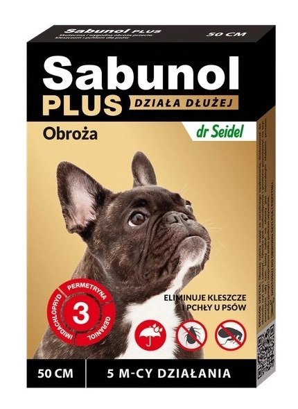 Laboratorium DermaPharm Sabunol Plus Obroża Przeciw Pchłom I Kleszczom Dla Psa 50cm Laboratorium DermaPharm Sabunol Plus Obroża Przeciw Pchłom I Kleszczom Dla Psa 50cm