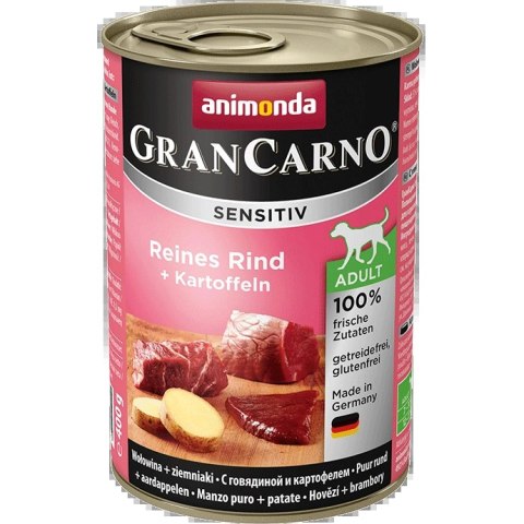 Animonda GranCarno Sensitiv Adult Dog Wołowina I Ziemniaki 400g Animonda GranCarno Sensitiv Adult Dog Wołowina I Ziemniaki 400g