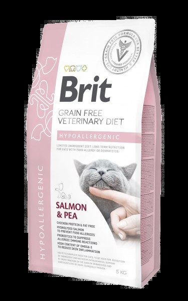 Brit Grain Free Veterinary Diet Cat Hypoallergenic Łosoś Z Groszkiem 5kg Brit Grain Free Veterinary Diet Cat Hypoallergenic Łosoś Z Groszkiem 5kg