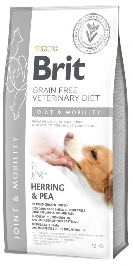 Brit Grain Free Veterinary Diet Dog Joint & Mobility Śledż Z Groszkiem 12kg Brit Grain Free Veterinary Diet Dog Joint & Mobility Śledż Z Groszkiem 12kg