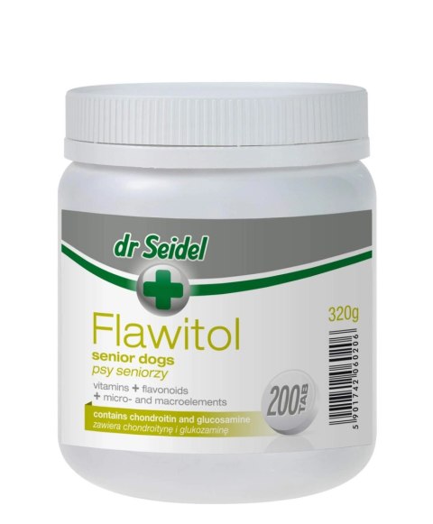 Laboratorium DermaPharm Dr Seidel Flawitol Dla Psów Seniorów 200 Tabletek Laboratorium DermaPharm Dr Seidel Flawitol Dla Psów Seniorów 200 Tabletek