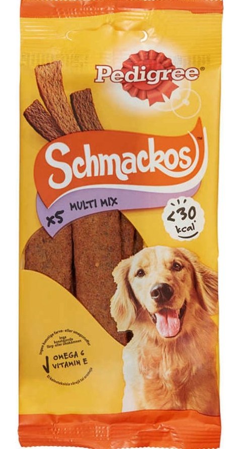 Pedigree Schmackos Multi Mix Przekąska Dla Dorosłych Psów Wszystkich Ras Z Wołowiną, Kurczakiem I Jagnięciną 36g Pedigree Schmackos Multi Mix Przekąska Dla Dorosłych Psów Wszystkich Ras Z Wołowiną, Kurczakiem I Jagnięciną 36g