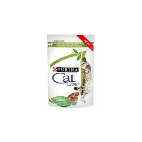 Purina Cat Chow Sterilised Karma Z Jagnięciną i Zieloną Fasolką W Sosie 85g Purina Cat Chow Sterilised Karma Z Jagnięciną i Zieloną Fasolką W Sosie 85g