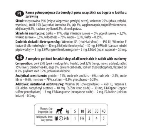 Dolina Noteci Premium Królik Z Żurawiną 150g Dolina Noteci Premium Królik Z Żurawiną 150g